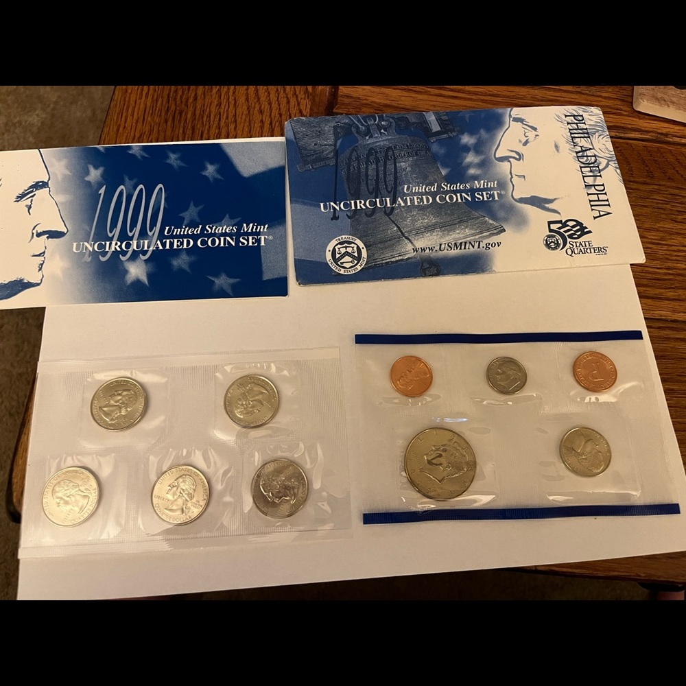 1999 United States mint uncirculated coin set Philadelphia